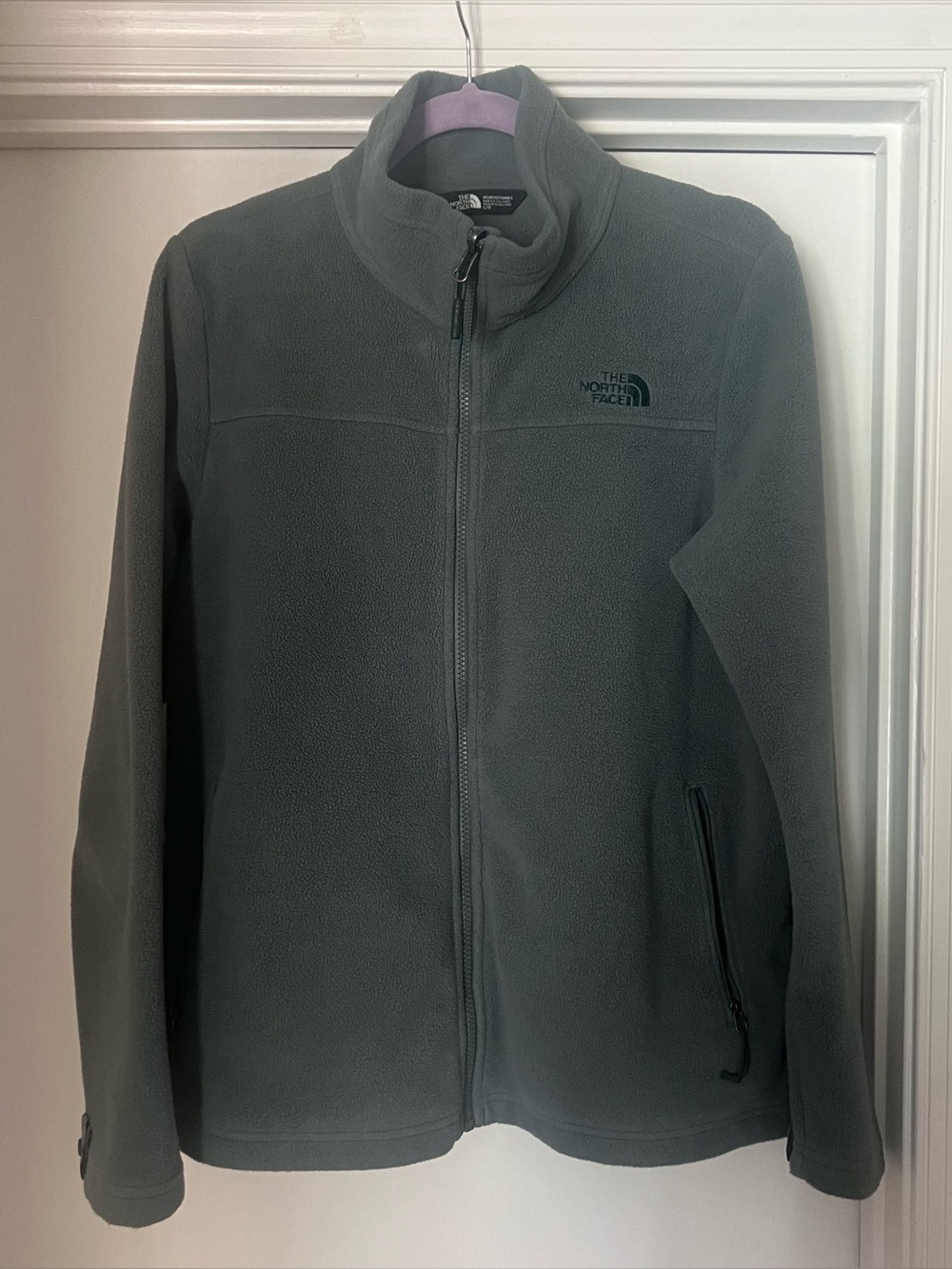 The North Face Sage Green Fleece Zip-Up Jacket